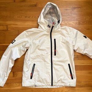 Helly Hansen White Jacket with Black Zipper